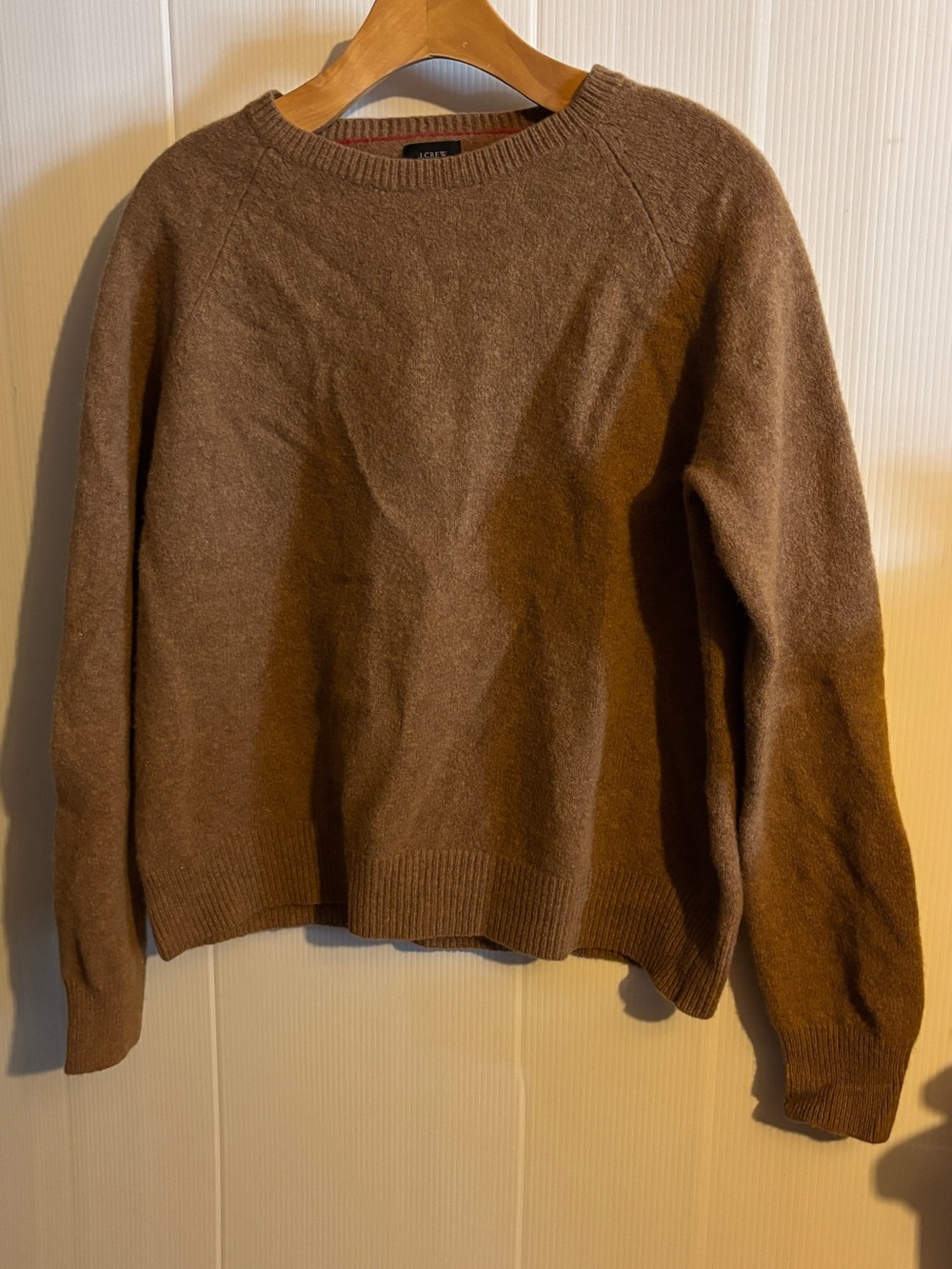 J. Crew Men's Crewneck Sweater 100% lambswool Brown